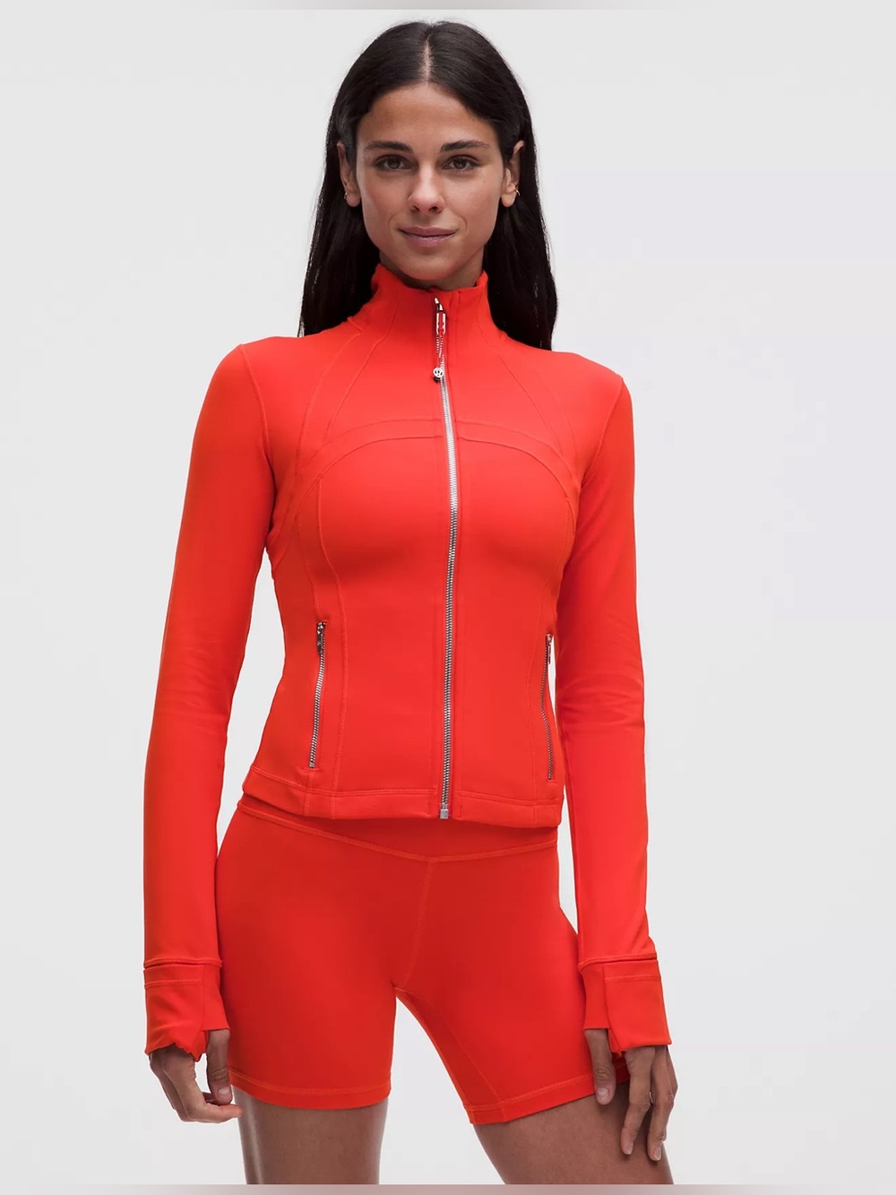 Lululemon Define Cropped Jacket *Nulu Color Cherry Ember Size 6